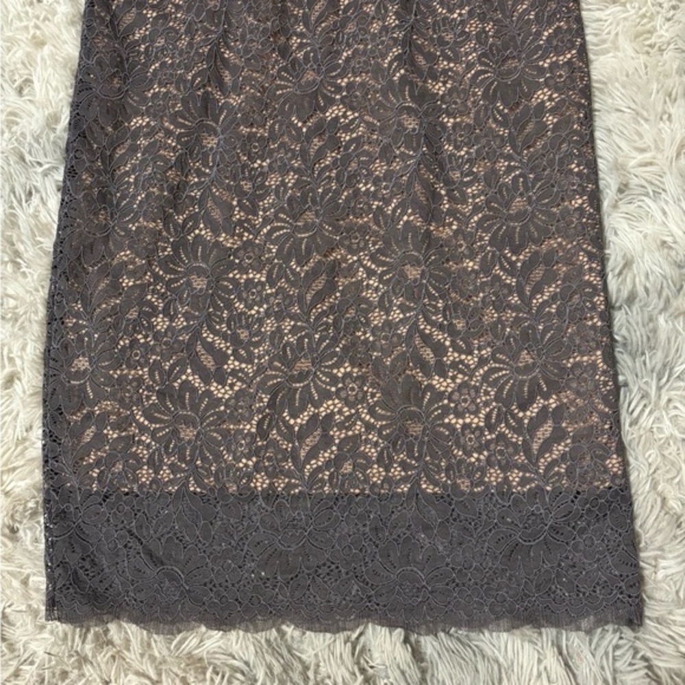 NWT HM Grey on Nude Lace open back Lace Pattern Dress - Picture 2 of 8